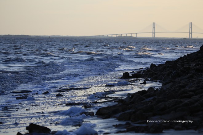Dusk on St. Simons Island with Sidney Lanier Bridge in the background